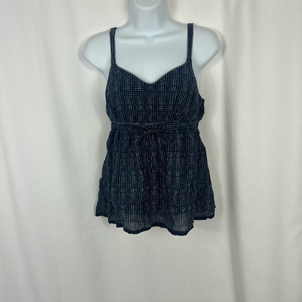 Gap Cotton Adjustable Spaghetti Strap Spotted Cam… - image 1